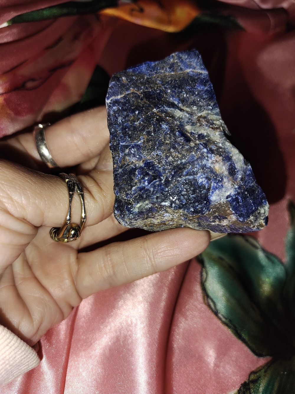 Natural Blue Lapis Lazuli Raw Stone Pendant - Women Jewelry